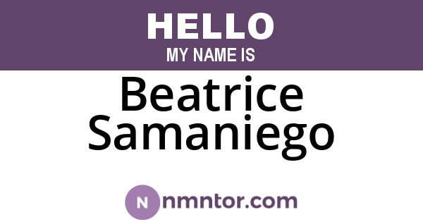 Beatrice Samaniego