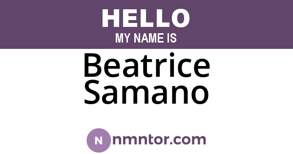 Beatrice Samano