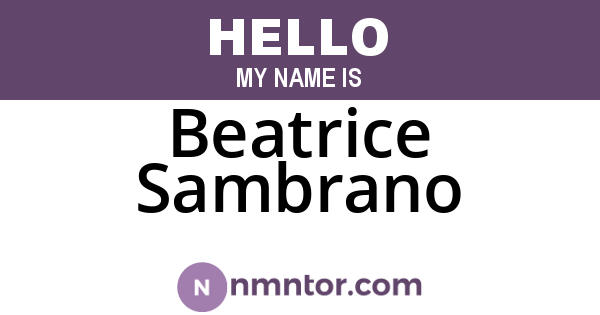 Beatrice Sambrano