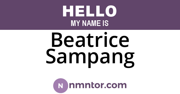 Beatrice Sampang