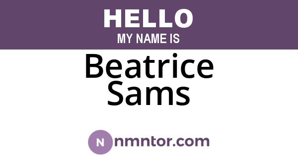 Beatrice Sams