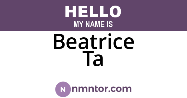 Beatrice Ta