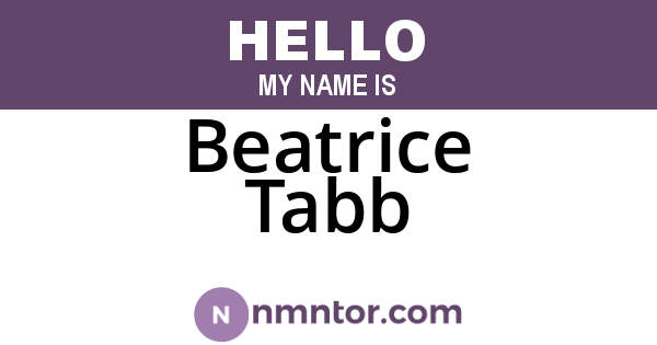 Beatrice Tabb