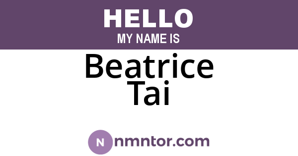 Beatrice Tai