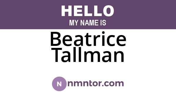 Beatrice Tallman
