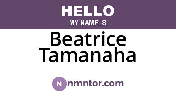 Beatrice Tamanaha