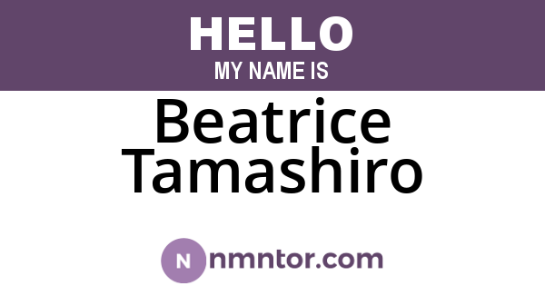 Beatrice Tamashiro