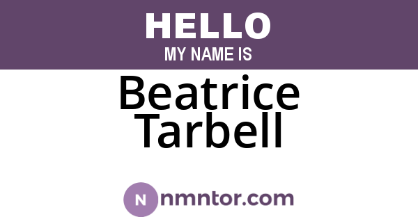 Beatrice Tarbell