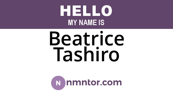 Beatrice Tashiro