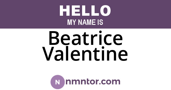 Beatrice Valentine