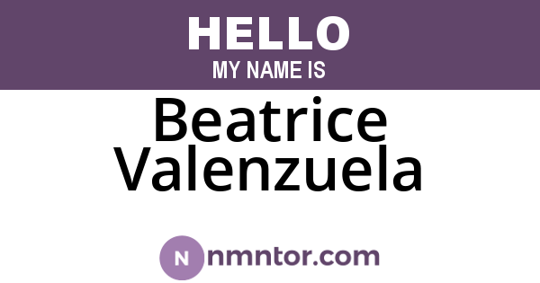 Beatrice Valenzuela