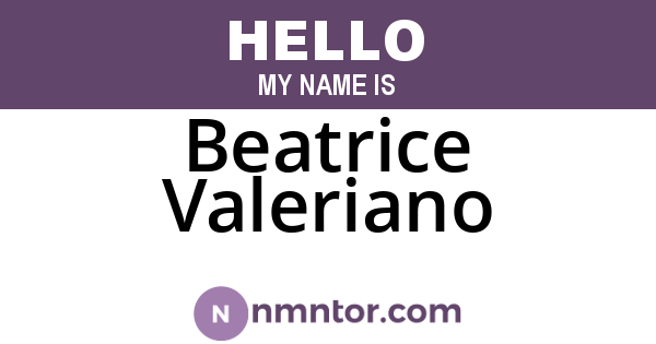 Beatrice Valeriano