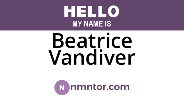 Beatrice Vandiver