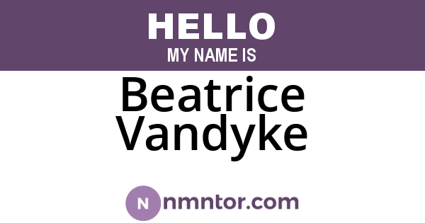 Beatrice Vandyke