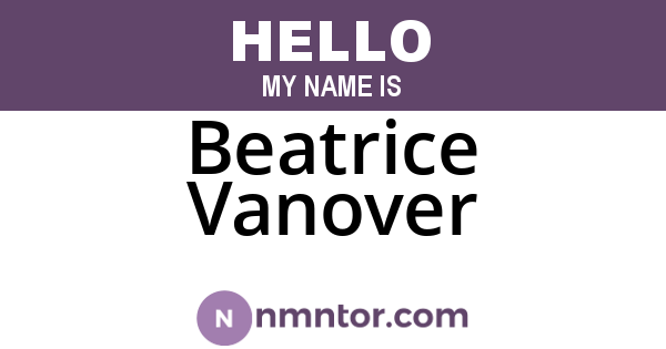 Beatrice Vanover