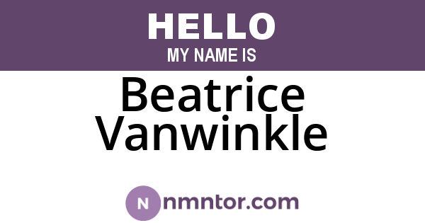 Beatrice Vanwinkle