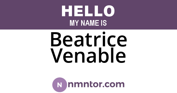 Beatrice Venable