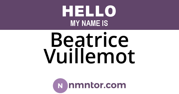 Beatrice Vuillemot