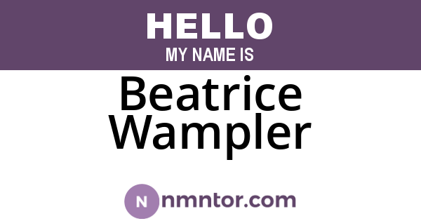 Beatrice Wampler