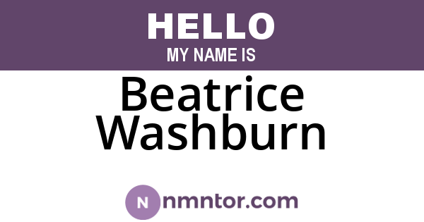 Beatrice Washburn