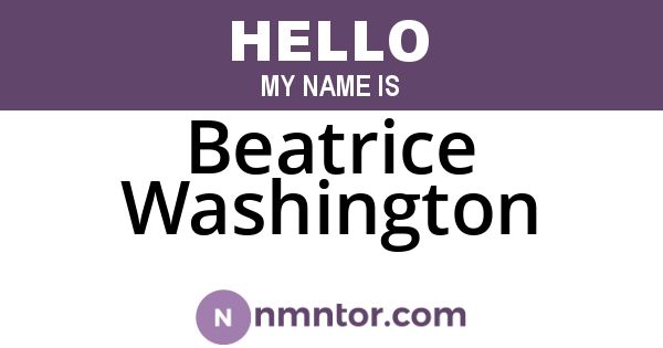Beatrice Washington