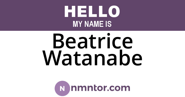 Beatrice Watanabe