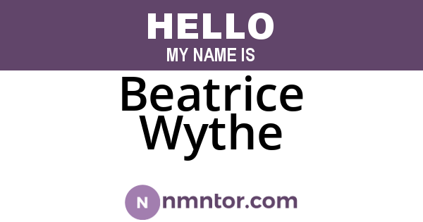 Beatrice Wythe