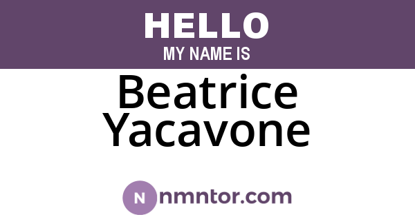 Beatrice Yacavone