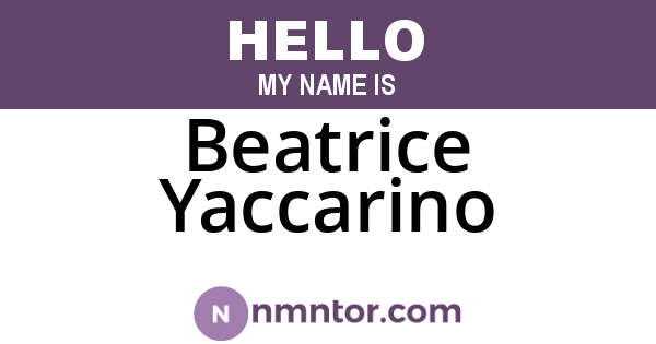 Beatrice Yaccarino