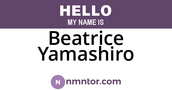 Beatrice Yamashiro