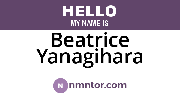 Beatrice Yanagihara