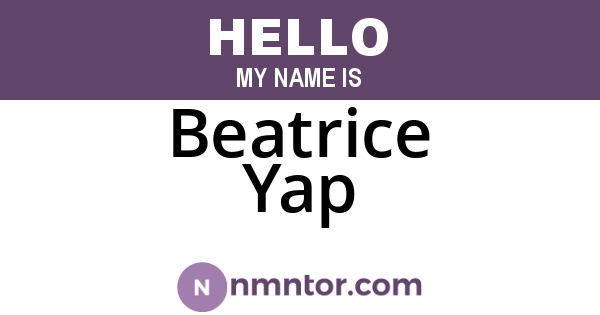 Beatrice Yap