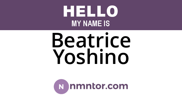 Beatrice Yoshino