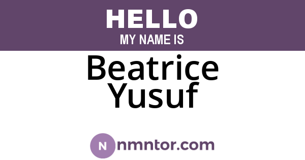 Beatrice Yusuf