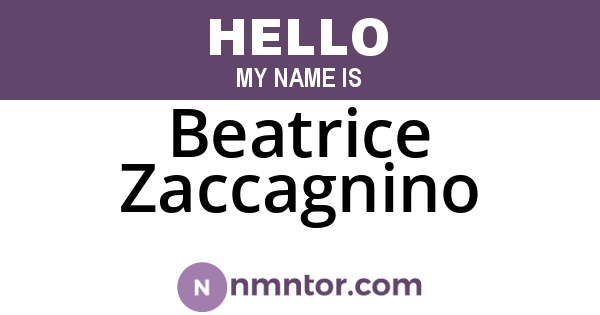 Beatrice Zaccagnino