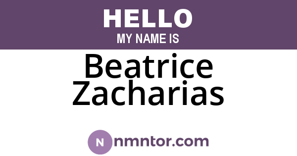 Beatrice Zacharias