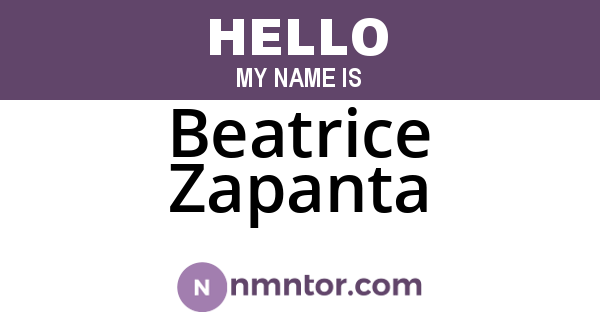 Beatrice Zapanta