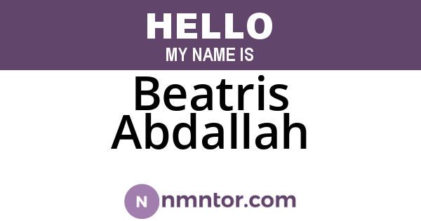 Beatris Abdallah