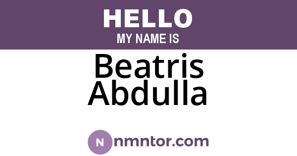 Beatris Abdulla