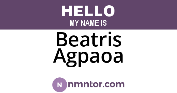 Beatris Agpaoa