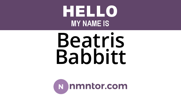 Beatris Babbitt