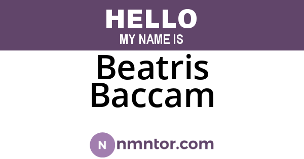 Beatris Baccam