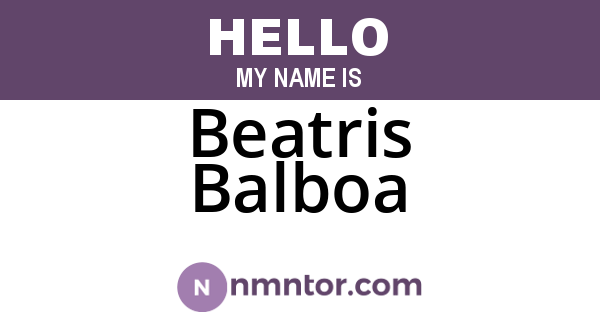 Beatris Balboa