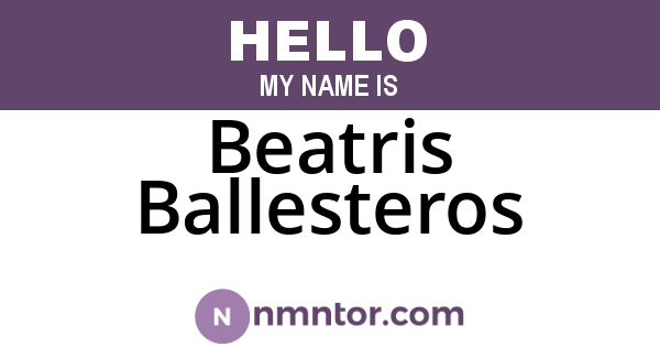 Beatris Ballesteros