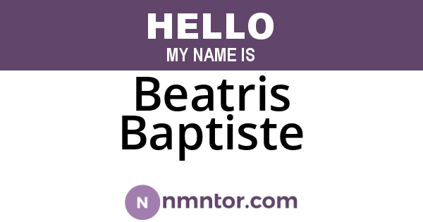 Beatris Baptiste