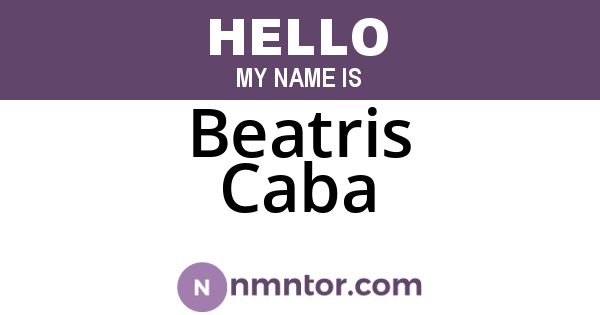 Beatris Caba