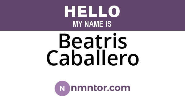 Beatris Caballero