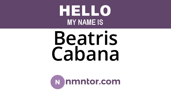 Beatris Cabana