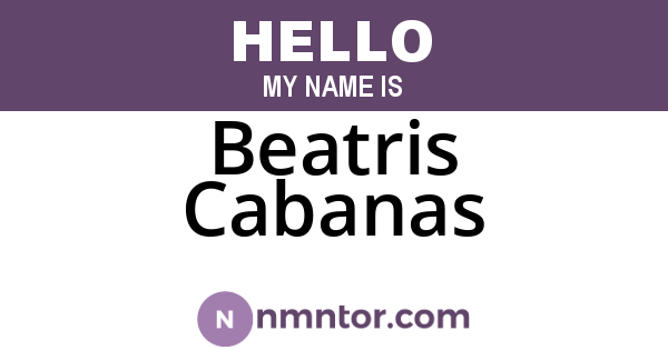 Beatris Cabanas