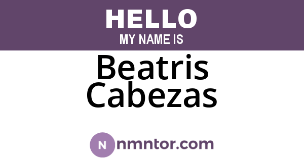 Beatris Cabezas
